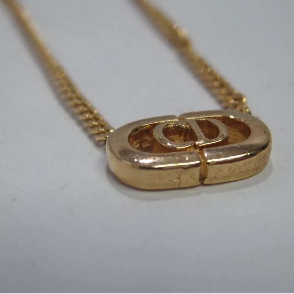 Authentic Christian Dior. CD Logo Necklace - Picture 3 of 6